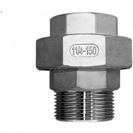 Американка нр/вр нержавеющая, AISI316 DN32 (1_1/4&quot;), (CF8М), PTFE, PN16, NK-ADM32/6