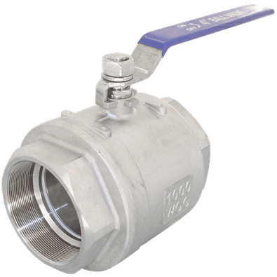 Кран шаровый муфтовый двусоставной нержавеющий (2PC), AISI316 DN 100 (4&quot;), (CF8M), PN16, NK-BMH100/6