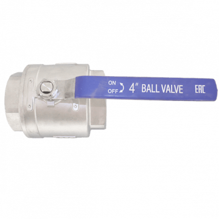 Кран шаровый муфтовый двусоставной нержавеющий (2PC), AISI316 DN 100 (4&quot;), (CF8M), PN16, NK-BMH100/6