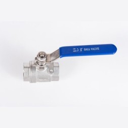 Кран шаровый муфтовый двусоставной нержавеющий (2PC), AISI316 DN15 (1/2"), (CF8M), PN64, NK-BMH15/6