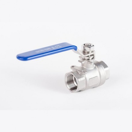 Кран шаровый муфтовый двусоставной нержавеющий (2PC), AISI316 DN15 (1/2&quot;), (CF8M), PN64, NK-BMH15/6