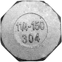 Заглушка Н/Р 6-ти гранная нержавеющая, AISI304 DN32 (1_1/4"), (CF8), PN16, NK-DT32/4