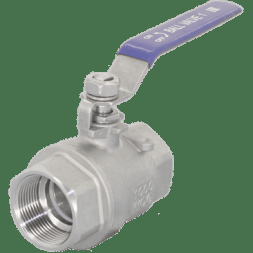 Кран шаровый муфтовый двусоставной нержавеющий (2PC), AISI316 DN25 (1"), (CF8M), PN64, NK-BMH25/6