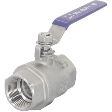 Кран шаровый муфтовый двусоставной нержавеющий (2PC), AISI316 DN25 (1&quot;), (CF8M), PN64, NK-BMH25/6