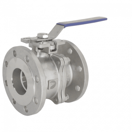 Кран шаровый фланцевый двусоставной нержавеющий (2PC), AISI304 DN80 (3&quot;), (CF8), PN16, NK-BFt80/4