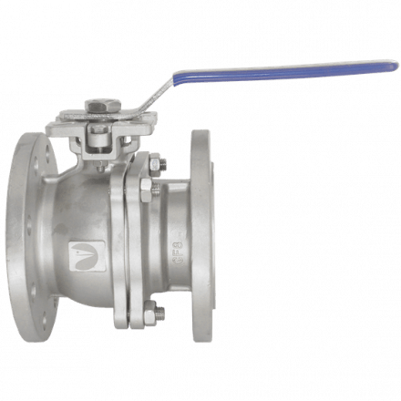 Кран шаровый фланцевый двусоставной нержавеющий (2PC), AISI304 DN80 (3&quot;), (CF8), PN16, NK-BFt80/4