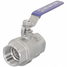 Кран шаровый муфтовый двусоставной нержавеющий (2PC), AISI304 DN32 (1_1/4&quot;), (CF8), PN40, NK-BMH32/4