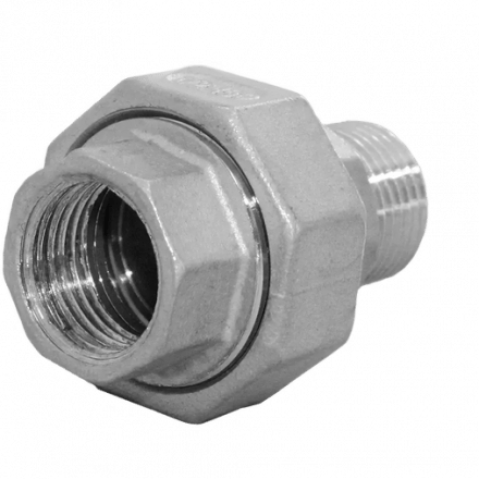 Американка нр/вр нержавеющая, AISI316 DN 8 (1/4&quot;), (CF8М), PTFE, PN16, NK-ADM8/6