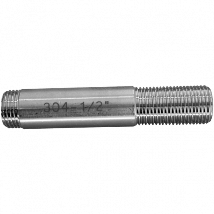 Сгон резьбовой нержавеющий, AISI304 DN10 (3/8&quot;), (CF8), PN16, NK-DPC10/4