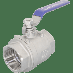 Кран шаровый муфтовый двусоставной нержавеющий (2PC), AISI304 DN40 (1_1/2"), (CF8), PN40, NK-BMH40/4