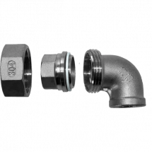 Американка угловая вр/вр нержавеющая, AISI304 DN15 (1/2&quot;), (CF8), PTFE, PN16, NK-ADY15/4