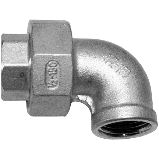 Американка угловая вр/вр нержавеющая, AISI304 DN15 (1/2"), (CF8), PTFE, PN16, NK-ADY15/4