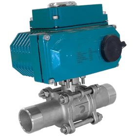 Кран шаровый приварной, AISI304 DN40 (1_1/2"), с электроприводом AC 24V (C-05), NK-BEp40/4*PEAL50