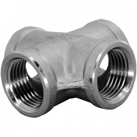 Крестовина нержавеющая, AISI304 DN15 (1/2&quot;), (CF8), PN16, NK-DCF15/4