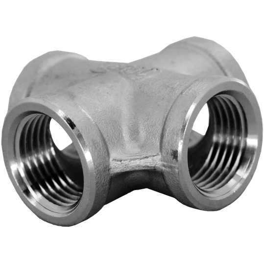 Крестовина нержавеющая, AISI304 DN15 (1/2"), (CF8), PN16, NK-DCF15/4