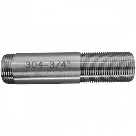 Сгон резьбовой нержавеющий, AISI304 DN20 (3/4&quot;), (CF8), PN16, NK-DPC20/4