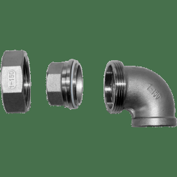 Американка угловая вр/вр нержавеющая, AISI304 DN25 (1"), (CF8), PTFE, PN16, NK-ADY25/4