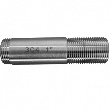 Сгон резьбовой нержавеющий, AISI304 DN25 (1&quot;), (CF8), PN16, NK-DPC25/4