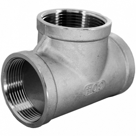 Тройник вр. нержавеющий, AISI304 DN40 (1_1/2&quot;), (CF8), PN16, NK-DTF40/4