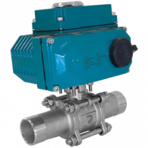 Кран шаровый приварной, AISI304 DN50 (2&quot;), с электроприводом AC 24V (C-05), NK-BEp50/4*PEAL50