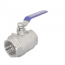 Кран шаровый муфтовый двусоставной нержавеющий (2PC), AISI304 DN65 (2_1/2&quot;), (CF8), PN25, NK-BMH65/4