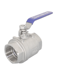 Кран шаровый муфтовый двусоставной нержавеющий (2PC), AISI304 DN65 (2_1/2"), (CF8), PN25, NK-BMH65/4