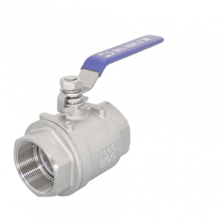 Кран шаровый муфтовый двусоставной нержавеющий (2PC), AISI304 DN65 (2_1/2&quot;), (CF8), PN25, NK-BMH65/4