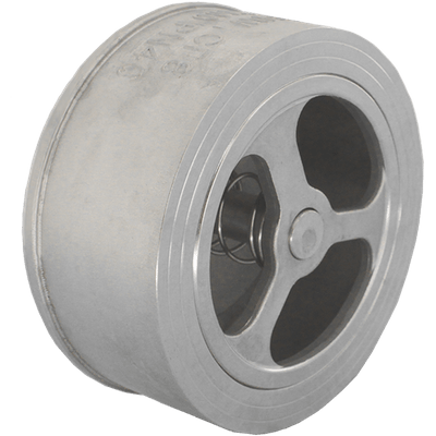 Обратный клапан межфланцевый тарельчатый нержавеющий, AISI304 DN65 (2_1/2"), (CF8), PN25, NK-CSP65/4