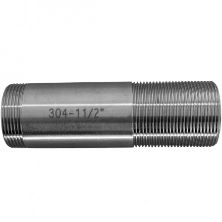 Сгон резьбовой нержавеющий, AISI304 DN40 (1_1/2&quot;), (CF8), PN16, NK-DPC40/4