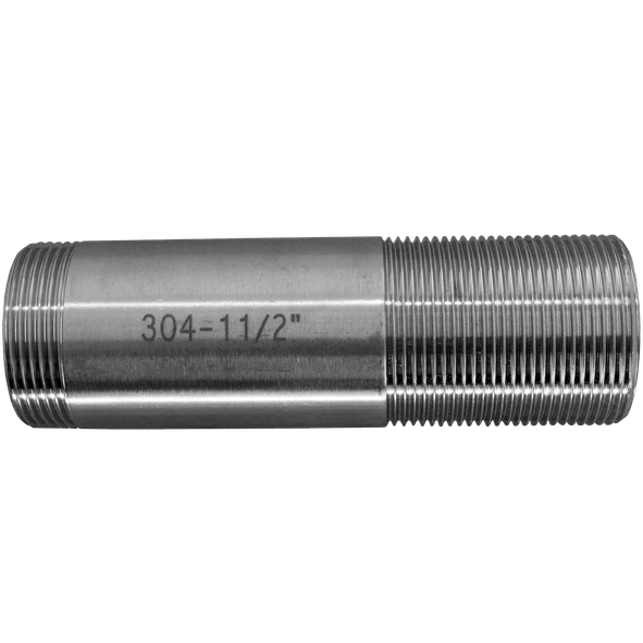 Сгон резьбовой нержавеющий, AISI304 DN40 (1_1/2"), (CF8), PN16, NK-DPC40/4