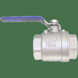 Кран шаровый муфтовый двусоставной нержавеющий (2PC), AISI316 DN65 (2_1/2"), (CF8M), PN25, NK-BMH65/6