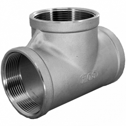 Тройник вр. нержавеющий, AISI304 DN50 (2&quot;), (CF8), PN16, NK-DTF50/4