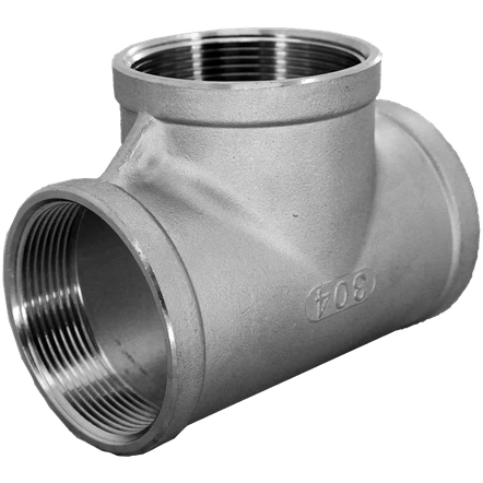 Тройник вр. нержавеющий, AISI304 DN50 (2"), (CF8), PN16, NK-DTF50/4