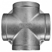 Крестовина нержавеющая, AISI304 DN40 (1_1/2'), (CF8), PN16, NK-DCF40/4