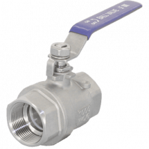 Кран шаровый муфтовый двусоставной нержавеющий (2PC), AISI316 DN 8 (1/4&quot;), (CF8M), PN64, NK-BMH8/6