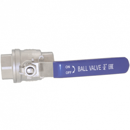 Кран шаровый муфтовый двусоставной нержавеющий (2PC), AISI316 DN 8 (1/4&quot;), (CF8M), PN64, NK-BMH8/6