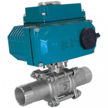 Кран шаровый приварной, AISI304 DN65 (2_1/2&quot;), с электроприводом AC 220V (C-10), NK-BEp65/4*PEAH100