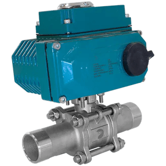 Кран шаровый приварной, AISI304 DN65 (2_1/2&quot;), с электроприводом AC 220V (C-10), NK-BEp65/4*PEAH100