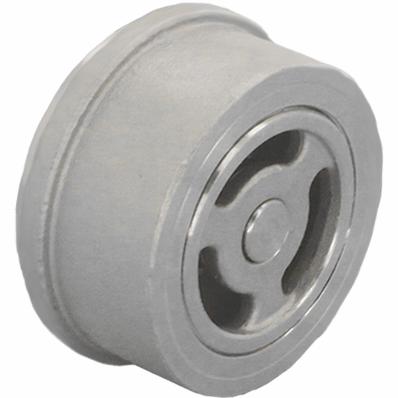 Обратный клапан межфланцевый тарельчатый нержавеющий, AISI316 DN15 (1/2"), (CF8M), PN40, NK-CSP15/6