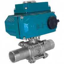 Кран шаровый приварной, AISI304 DN80 (3&quot;), с электроприводом AC 220V (C-10), NK-BEp80/4*PEAH100