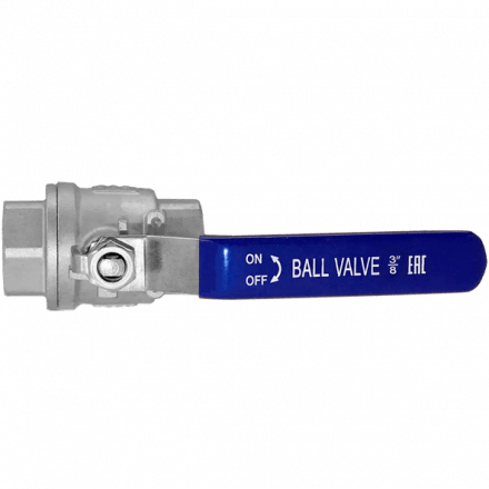 Кран шаровый муфтовый двусоставной нержавеющий (2PC), AISI304 DN10 (3/8&quot;), (CF8), PN64, NK-BML10/4