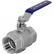 Кран шаровый муфтовый двусоставной нержавеющий (2PC), AISI316 DN10 (3/8&quot;), (CF8M), PN64, NK-BML10/6