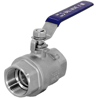 Кран шаровый муфтовый двусоставной нержавеющий (2PC), AISI316 DN10 (3/8"), (CF8M), PN64, NK-BML10/6