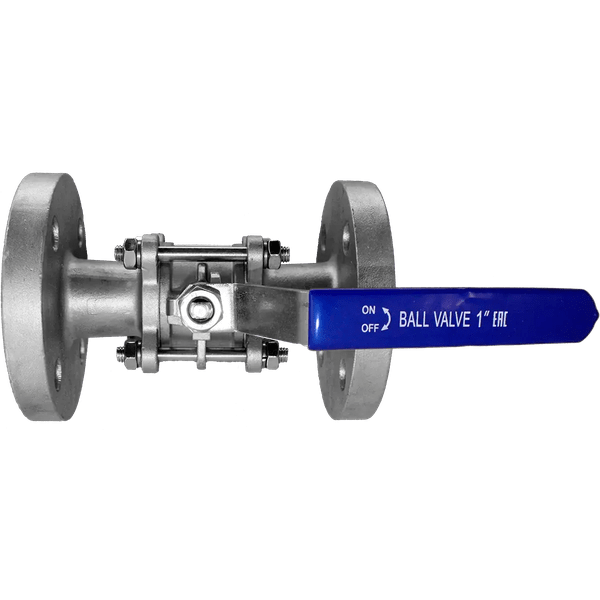 Кран шаровый фланцевый трехсоставной нержавеющий (3PC), AISI304 DN25 (1"), (CF8), PN40, NK-BF25/4
