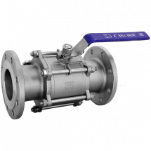 Кран шаровый фланцевый трехсоставной нержавеющий (3PC), AISI316 DN 100 (4&quot;), (CF8M), PN16, NK-BF100/6