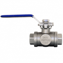 Кран шаровый трехходовой (T-тип) нержавеющий, AISI304 DN20 (3/4&quot;), (CF8), PN64, NK-BTt20/4