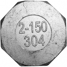 Заглушка В/Р 6-ти гранная нержавеющая, AISI304 DN50 (2&quot;), (CF8), PN16, NK-DTP50/4