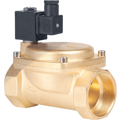 Клапан электромагнитный латунный, обратного действия, нормально открытый, DN40 (1_1/2"), PN16, 24DC, 0927600K-24DC