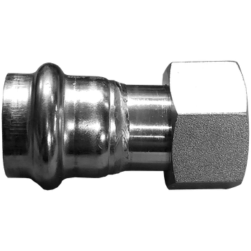 Пресс-соединитель прямой с накидной гайкой нержавеющий, AISI304 DN25x35mm (1&quot;x35mm), CF8, PN16, NK-PAN25*35/4