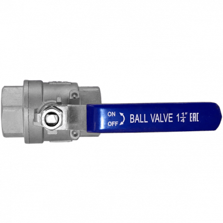 Кран шаровый муфтовый двусоставной нержавеющий (2PC), AISI316 DN32 (1_1/4&quot;), (CF8M), PN40, NK-BML32/6